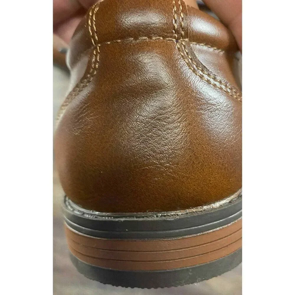 London‎ Underground Boys Dress Shoes Oxford Lace up Brown School Dance 3.5
